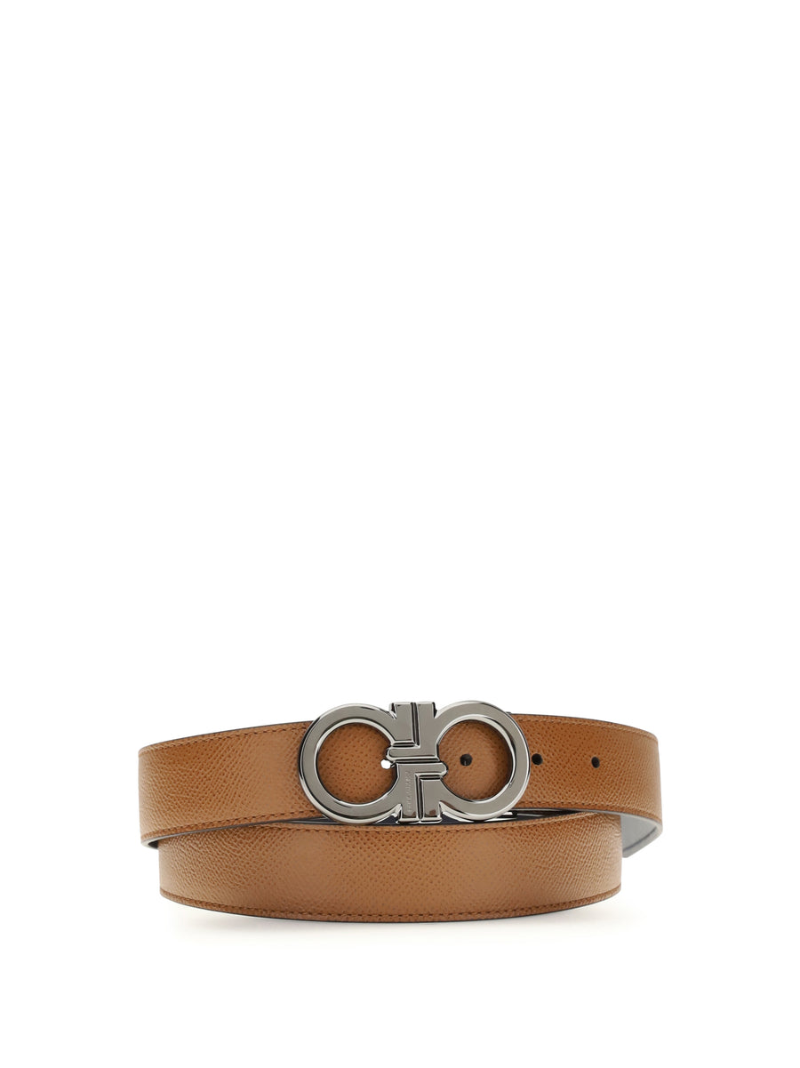 Ferragamo 100% calf leather belt in beige