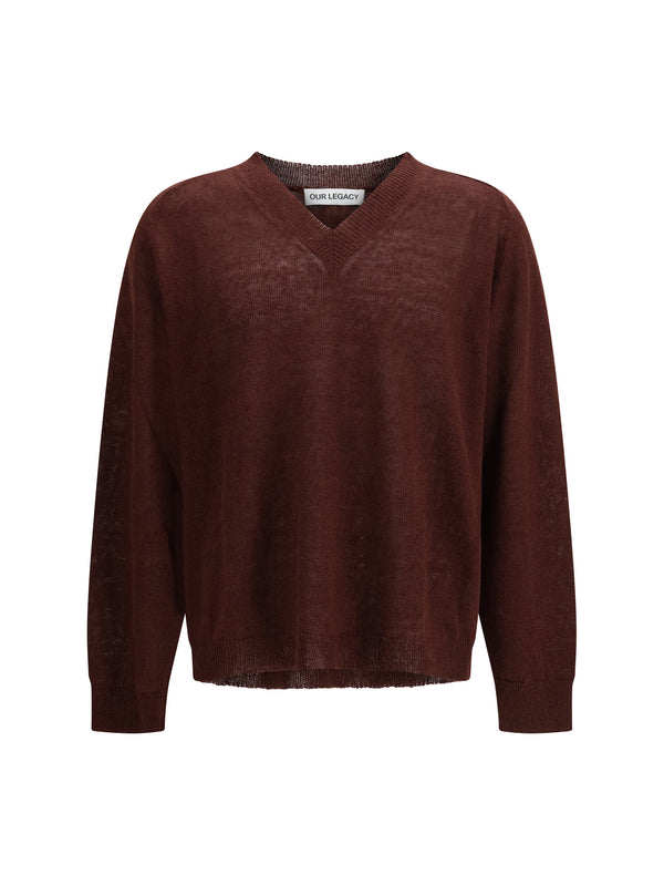 Our Legacy 75% Linen sweater in brown