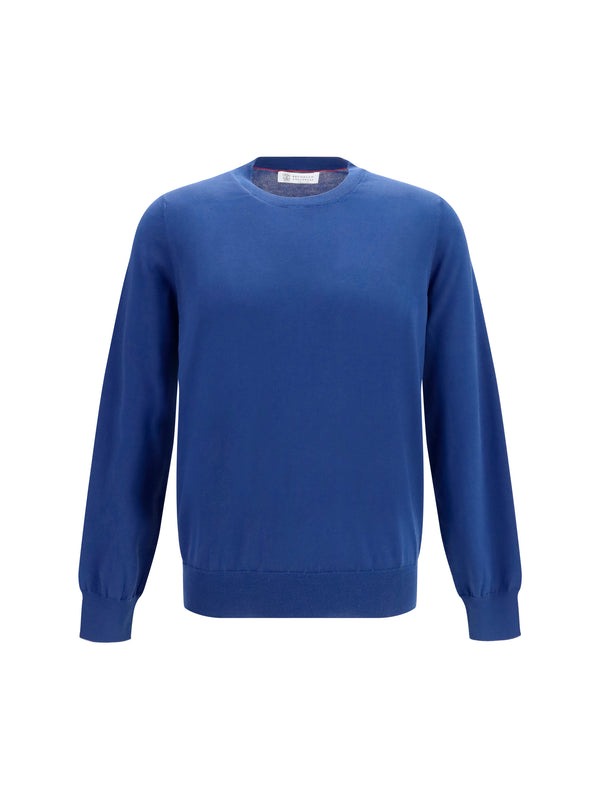 Brunello Cucinelli 100% Cotton sweater in blue