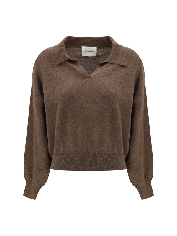 Lisa Yang 100% Cashmere sweater in brown
