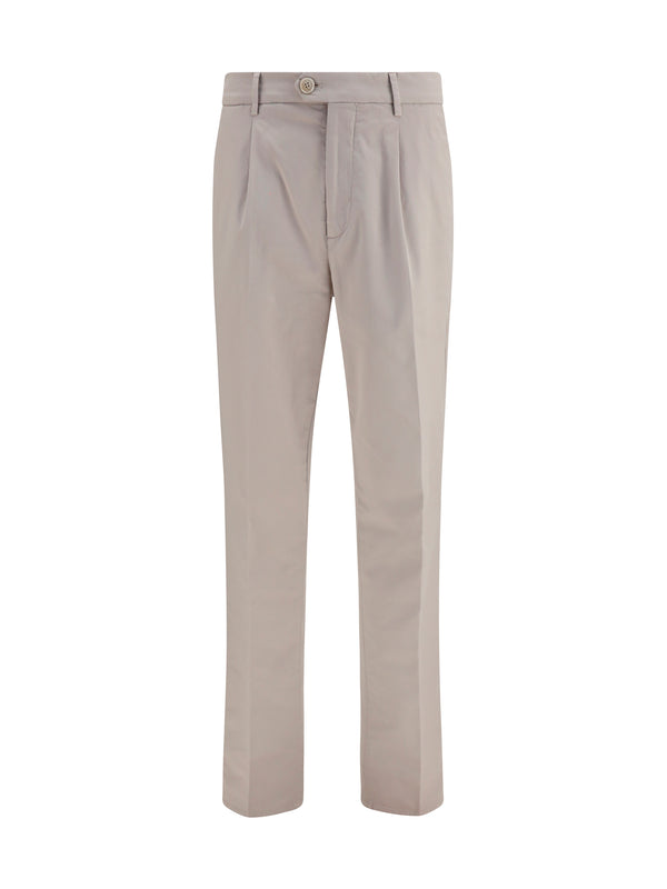 Brunello Cucinelli 97% Cotton chino trousers in beige