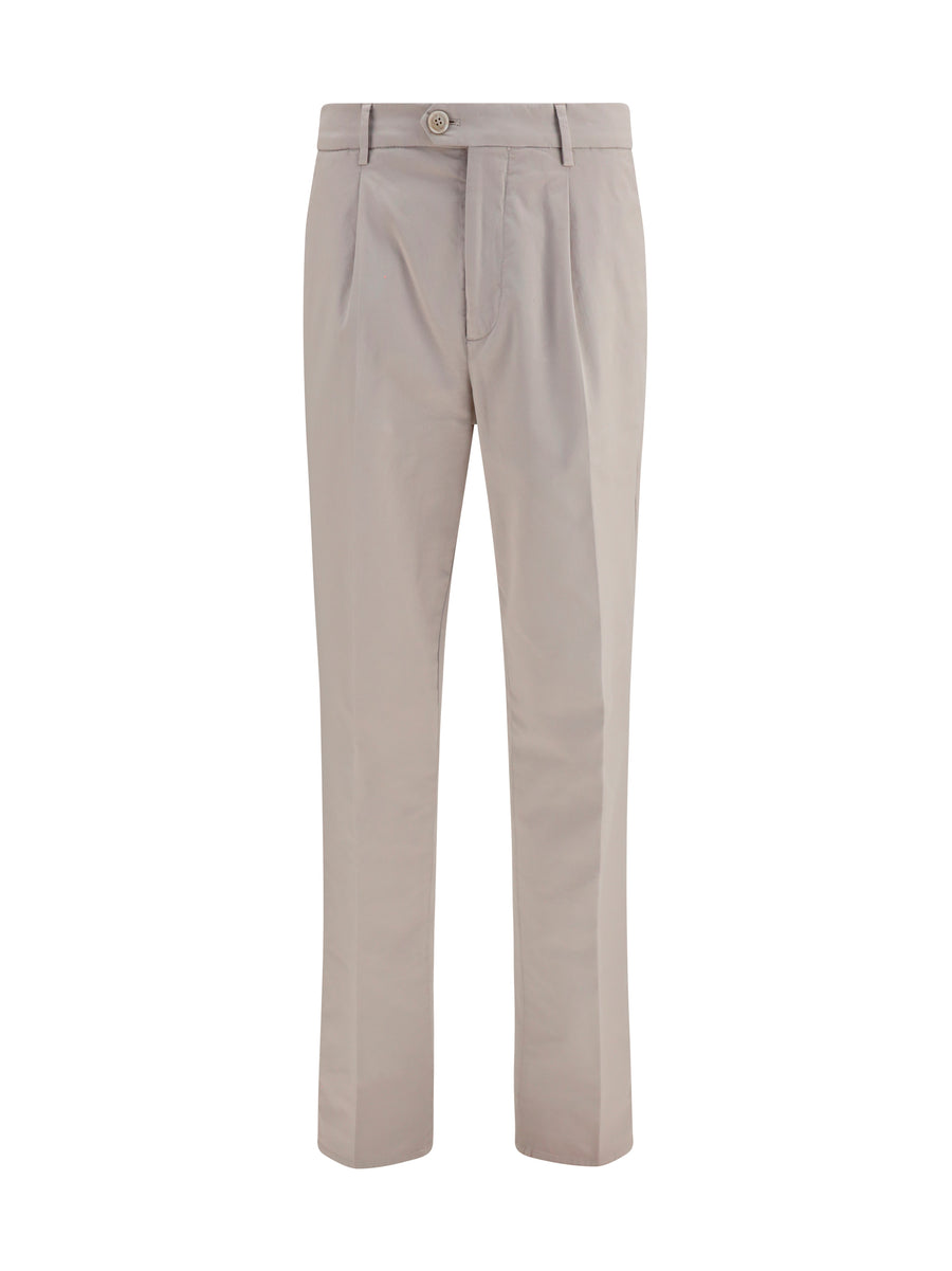 Brunello Cucinelli 97% Cotton chino trousers in beige