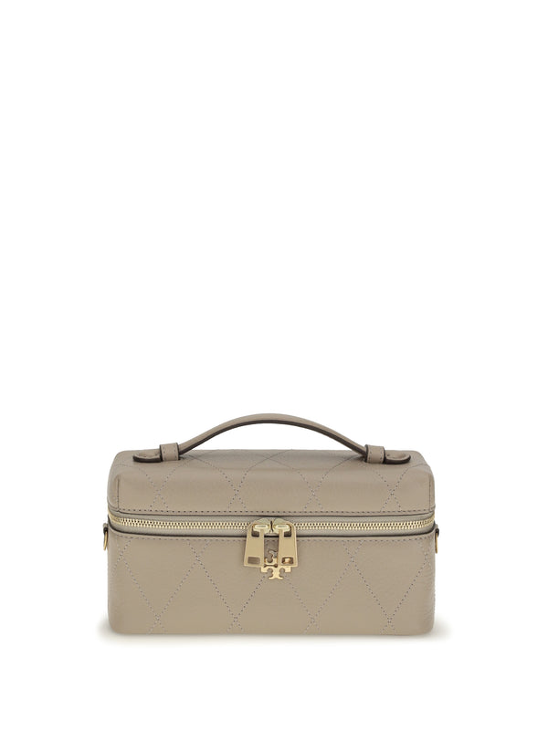Tory Burch 100% calf leather (Bos Taurus) clutch in beige