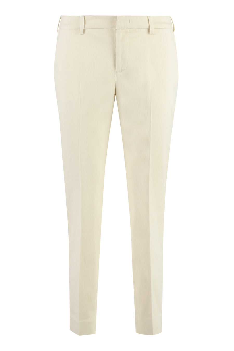 New York Straight-Leg Trousers Panna Cotton Straight