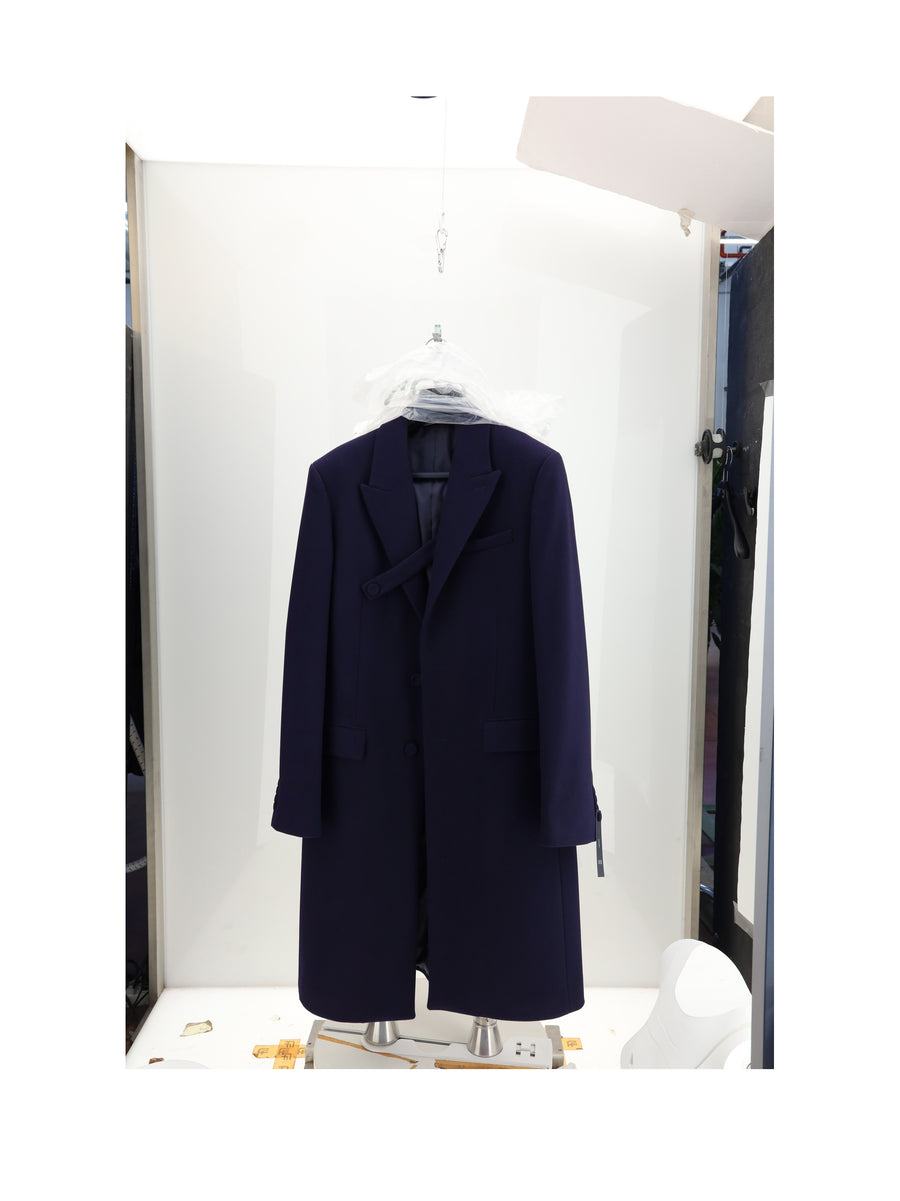 Coat Blue Fleece Wool