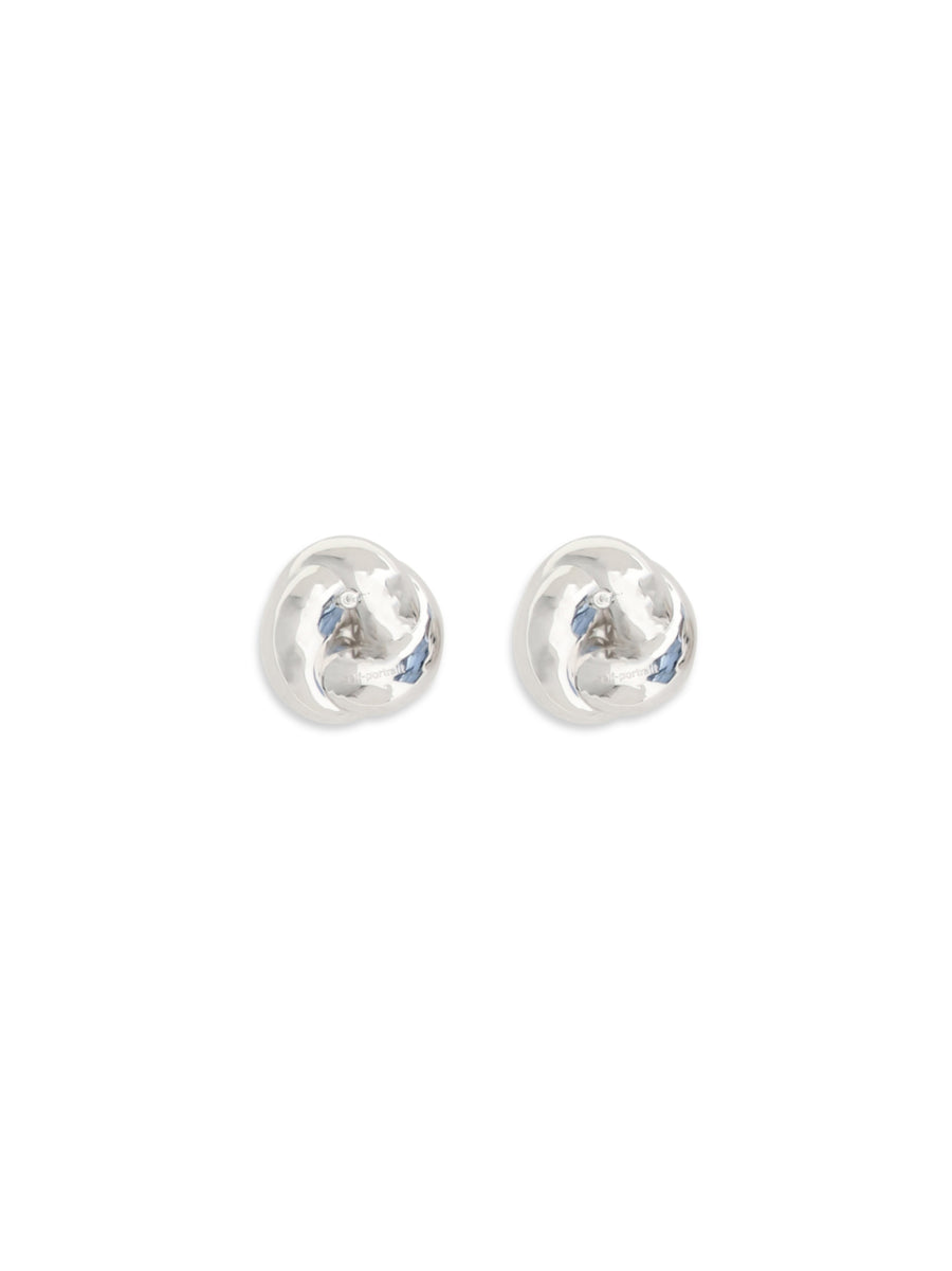 Stud Earrings Knot Silver-Plated Brass