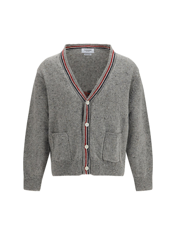 Thom Browne 70% Merino Wool cardigan in gray