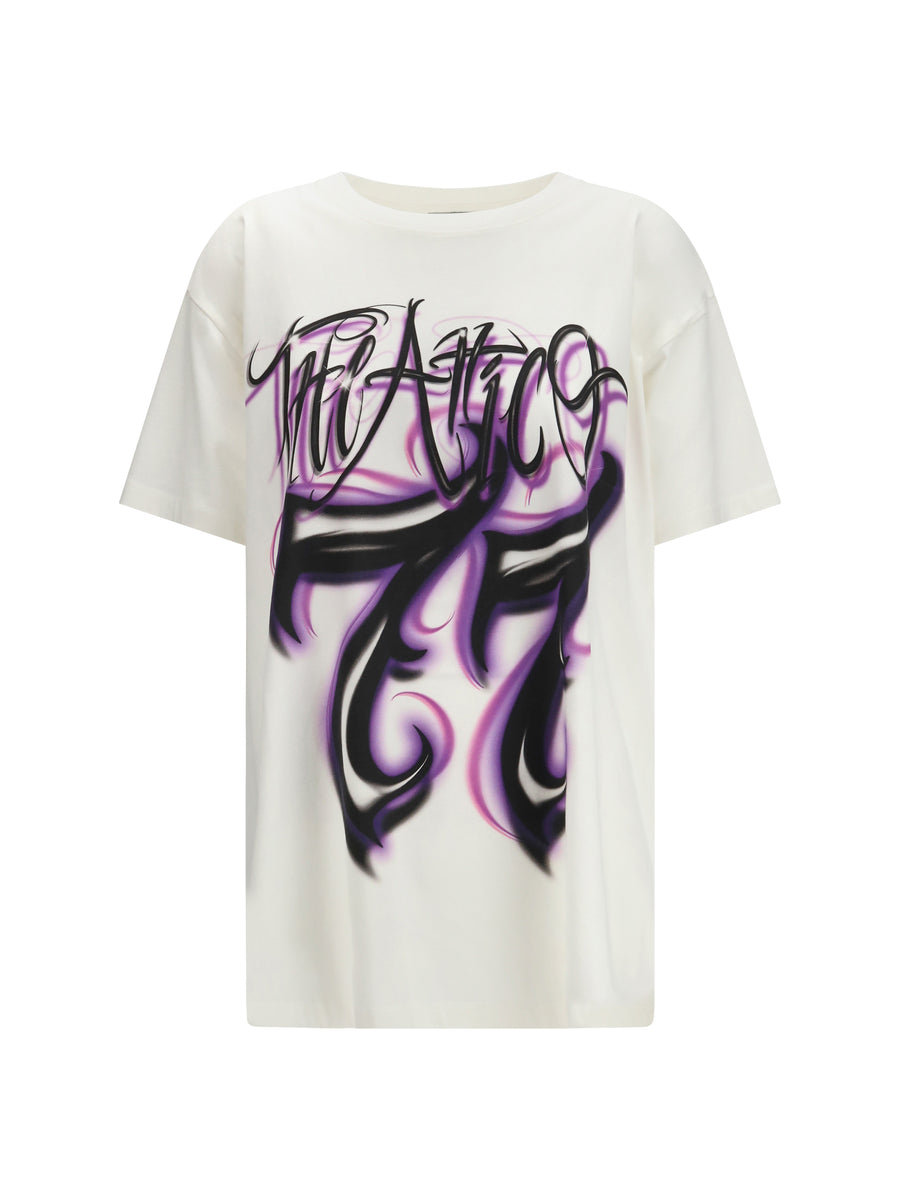 Oversized Graphic Logo T-Shirt White/multicolor Cotton T-shirts