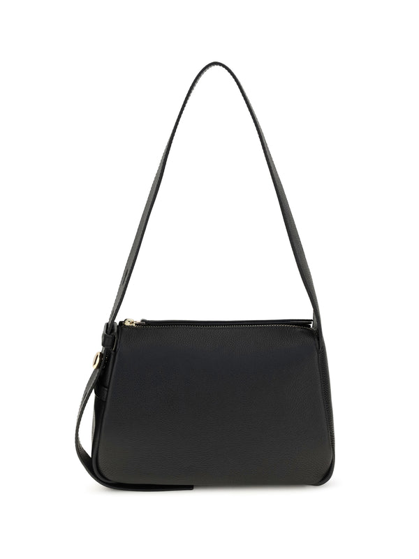 Romy Small Shoulder Bag Black Calf Leather Bos Taurus