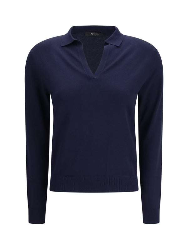 Max Mara Weekend 77% Viscose; 23% Polyester sweater in navy