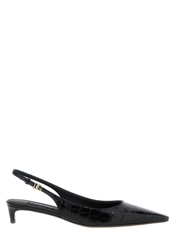 حذاء سلينغباك Dolce & Gabbana كعب — أسود
