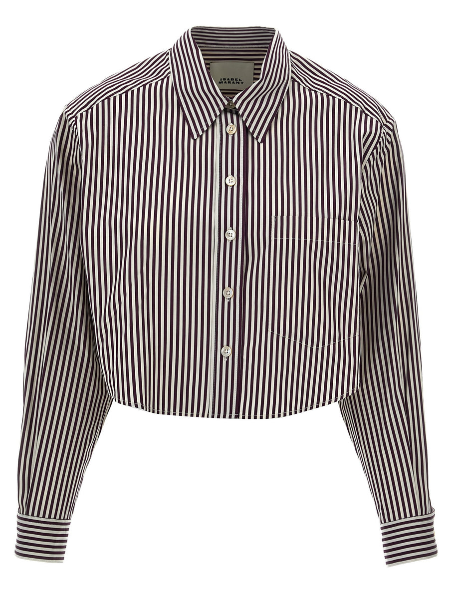Isabel Marant Striped Cotton Shirt — Black