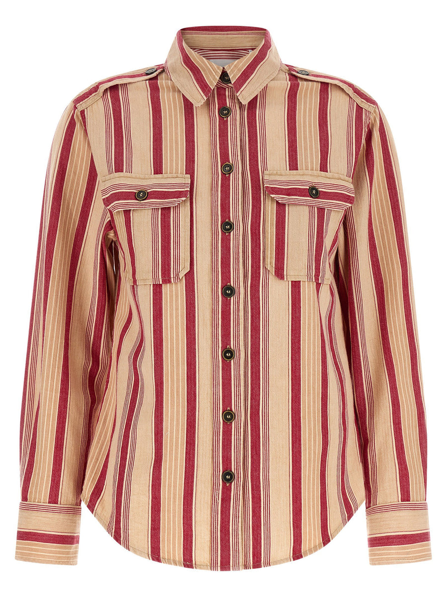 Marant Etoile cotton canvas shirt in red