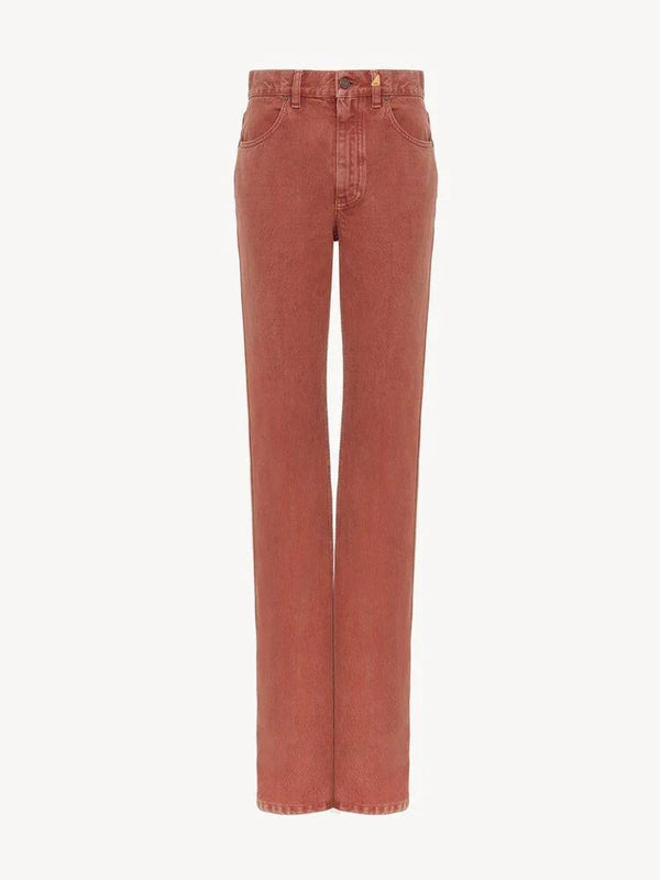 Chloé Cotton denim jeans in brown