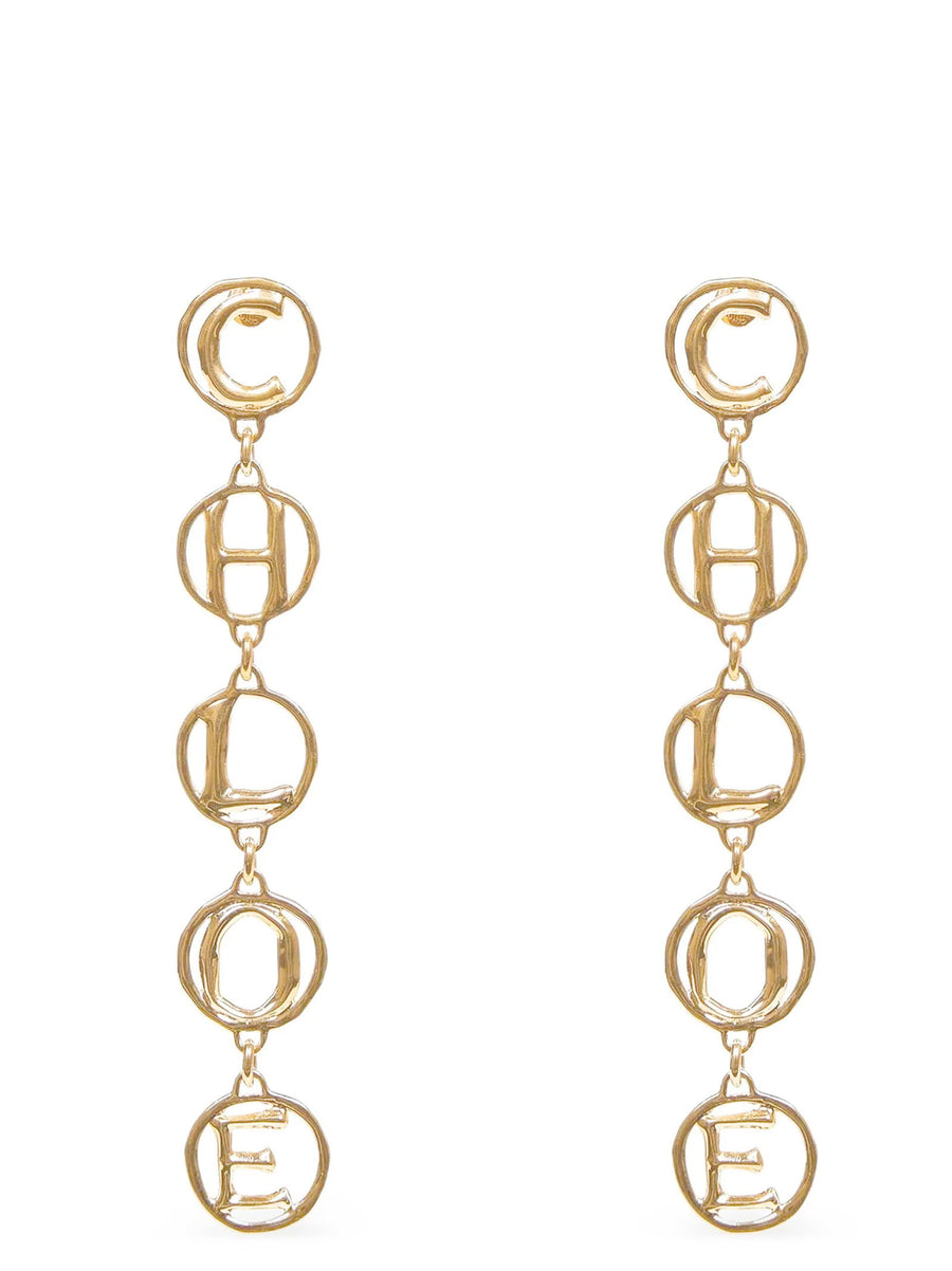 Chloé سكريبت أقراط — ذهبي