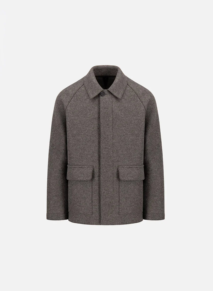 Veste Country Harris Wharf London En Laine Pressée Anthracite Gray Jacket