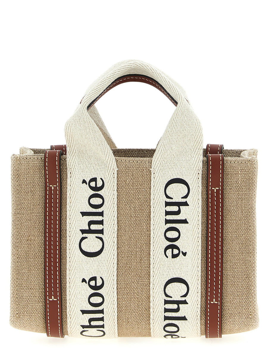 حقيبة تسوق Chloé Woody — بيج