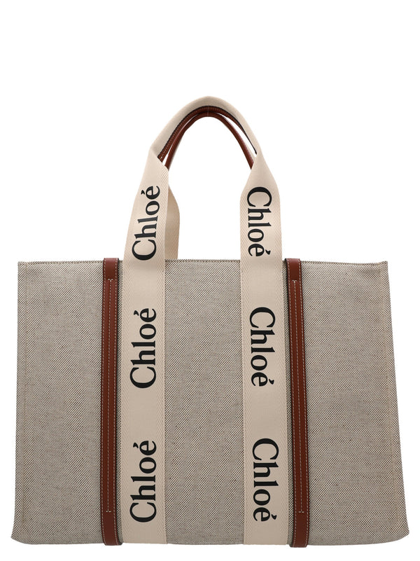 حقيبة توت Chloé Woody — كریم