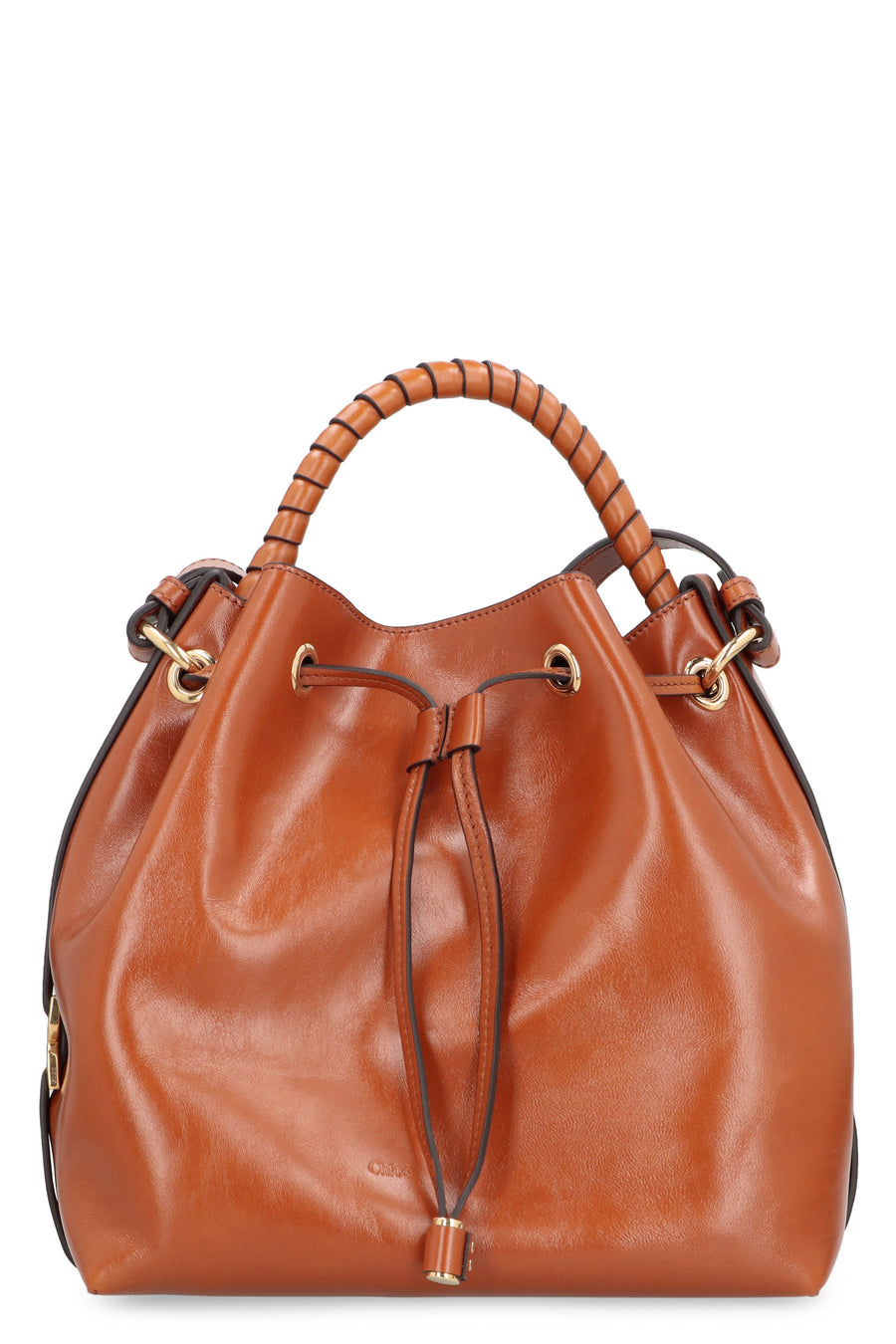 Bucket Bag Marcie Leather Saddle Brown Calf