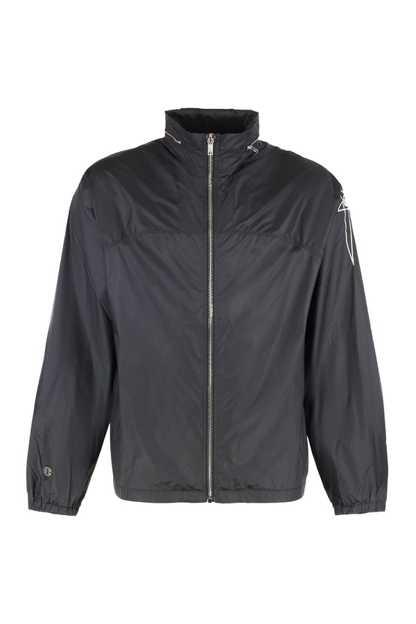 Rick Owens X Champion Windbreaker Black Polyamide Raincoats