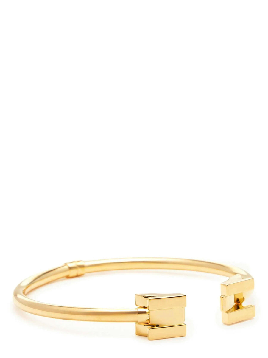 Elisabetta Franchi Geometric Gold Necklace — Gold