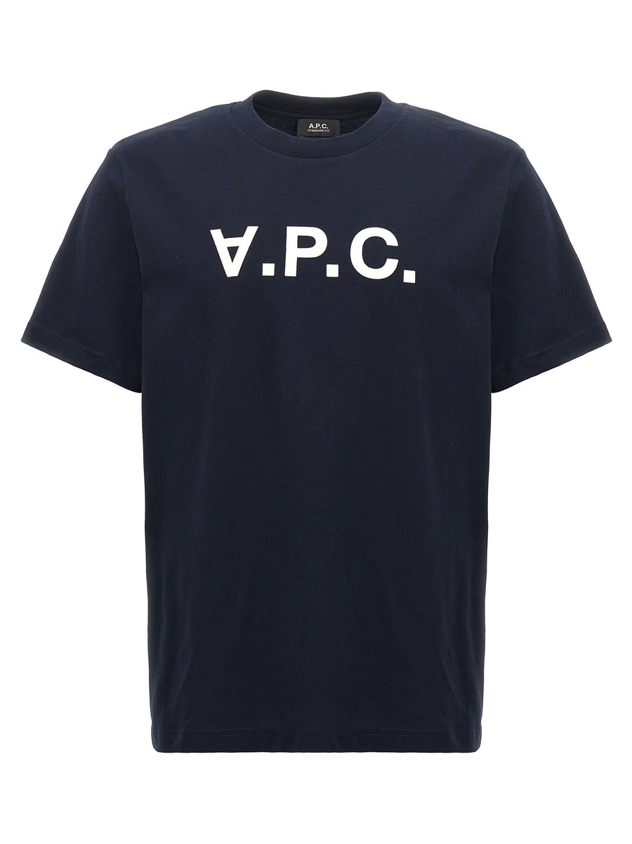 A.p.c. Logo Crew Neck T-shirt — Navy