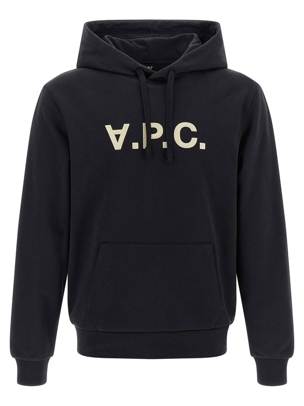 A.p.c. شعار قطن هودي — أسود
