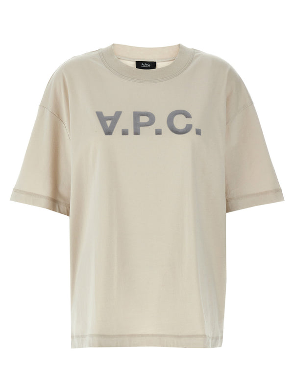 تيشيرت A.p.c. شعار بشعار بارز — كريمي