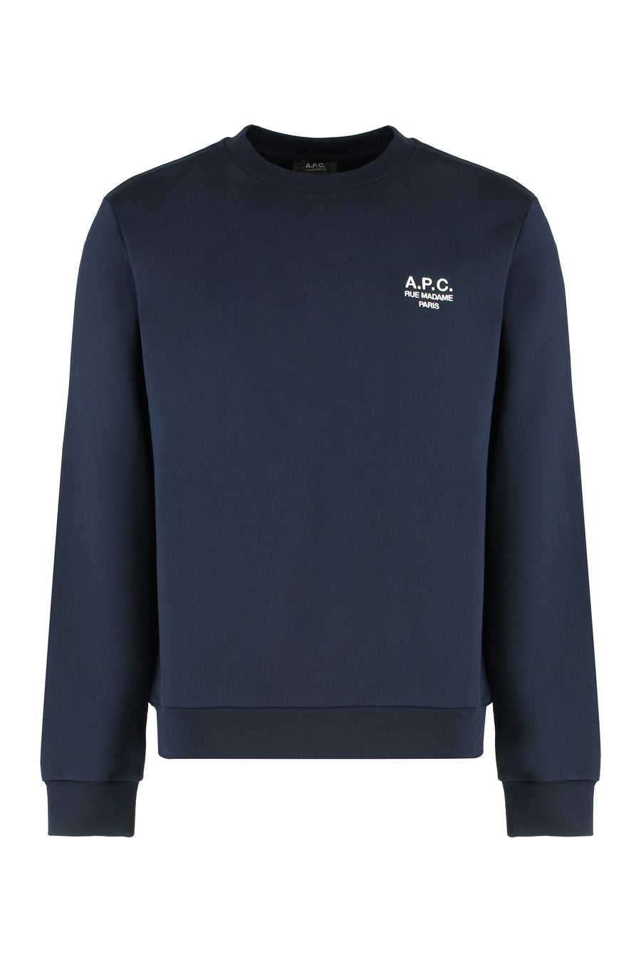 Crew-Neck Sweatshirt Navy-Ecru Navy/ecru Cotton Sweatshirts