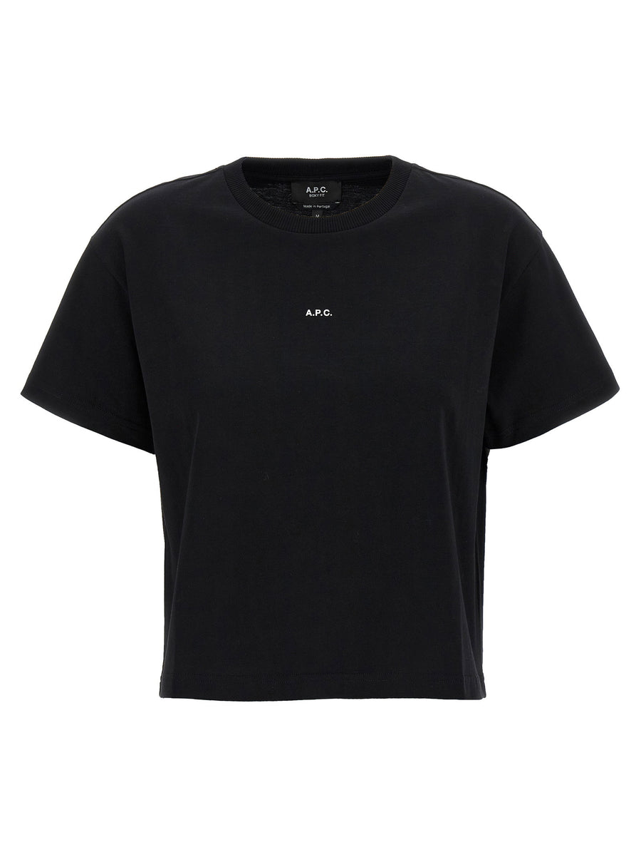 A.p.c. Organic Cotton Logo T-Shirt — Black