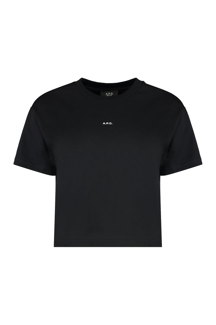 Cotton Crew-Neck T-Shirt Black/white T-shirts & Jerseys