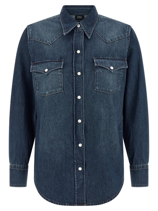 A.p.c. ويسترن دنيم قميص — أزرق نيلي
