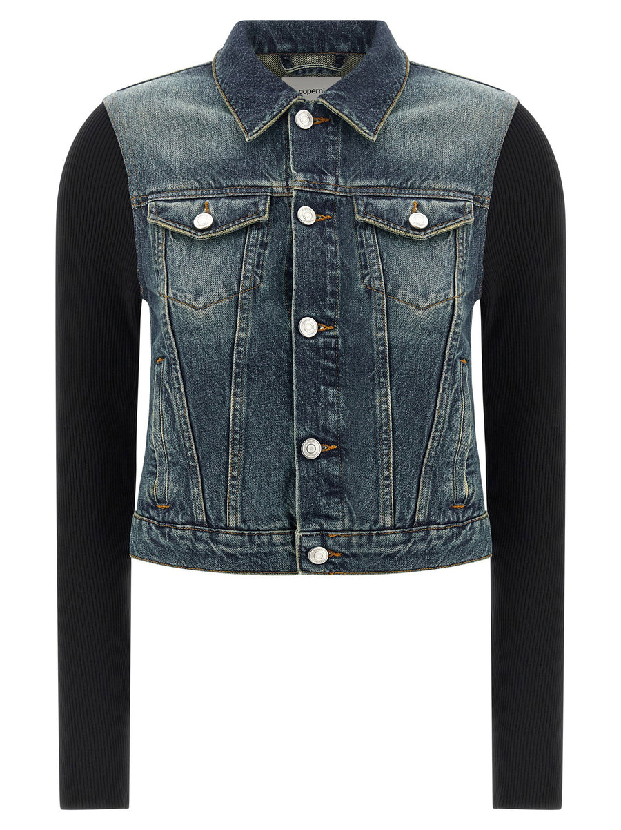 Coperni Hybrid Rib Denim Jacket — Blue