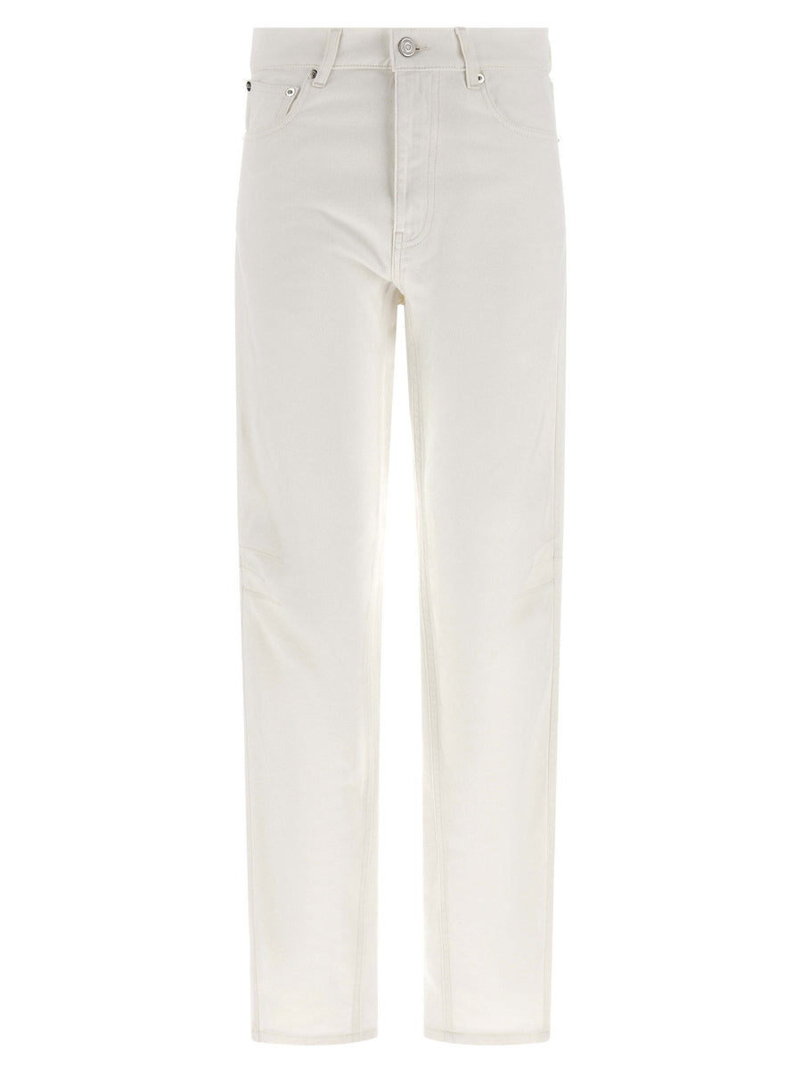 Coperni Tapered Denim Jeans — Cream