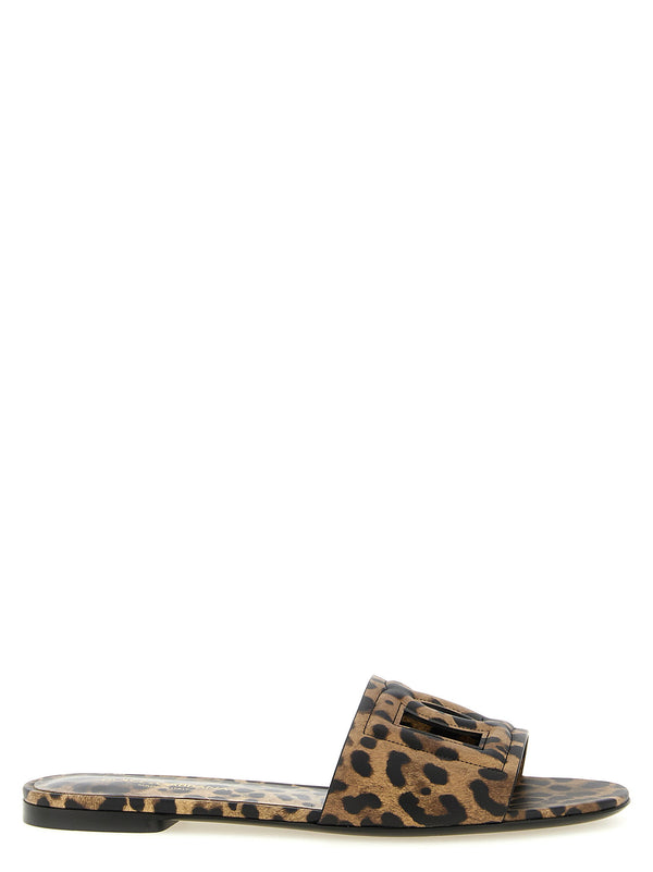 Dolce & Gabbana Bianca Slide Sandal — Leopard