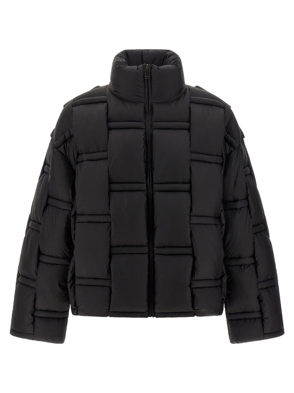 Raxxy 3D Quilted Nylon Down Jacket — Black