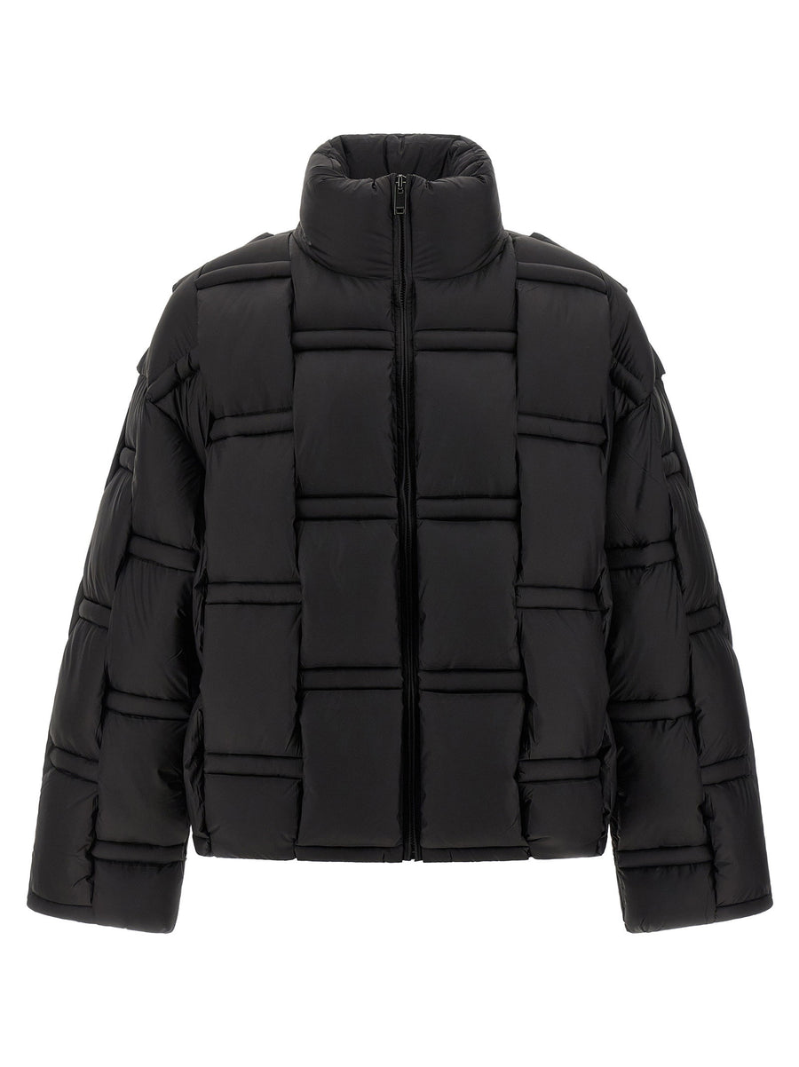 Raxxy 3D Quilted Nylon Down Jacket — Black
