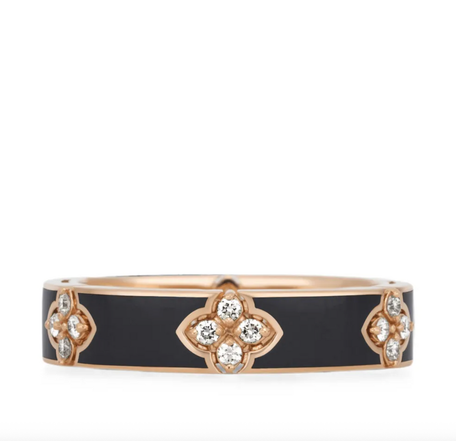 Roberto Coin 18kt Rose Gold ring in black