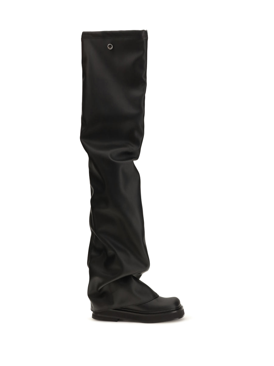 The Attico 50% Thermoplastic Polyurethane; 50% Polyester boots in black