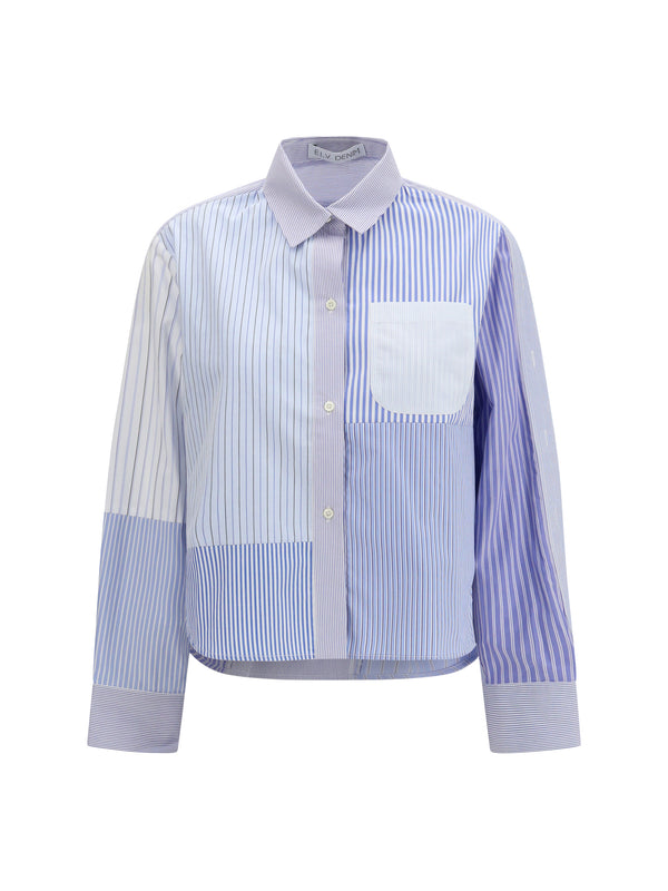 E.L.V. Denim 100% Cotton shirt in blue