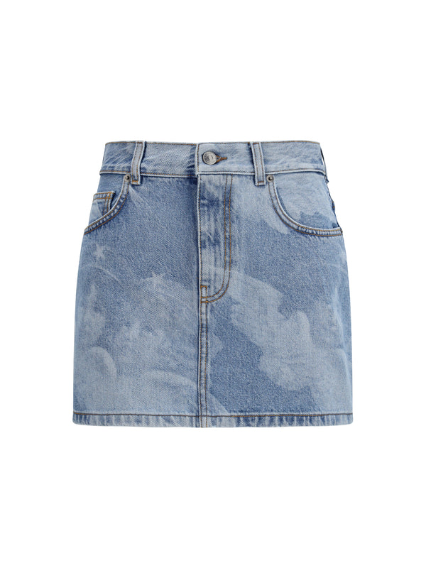 Fiorucci 100% Cotton mini skirt in blue