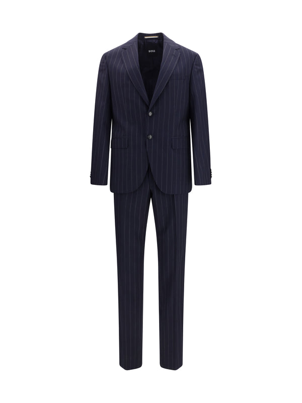 Hugo Boss Black 100% Merino Wool suit in navy