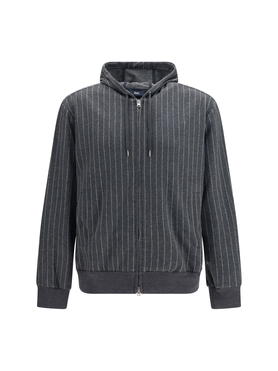 Hooded Sweatshirt With Zip Ferro Sweatshirts