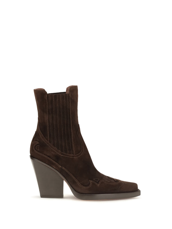 Paris Texas 100% Calf Leather ankle boot in brown