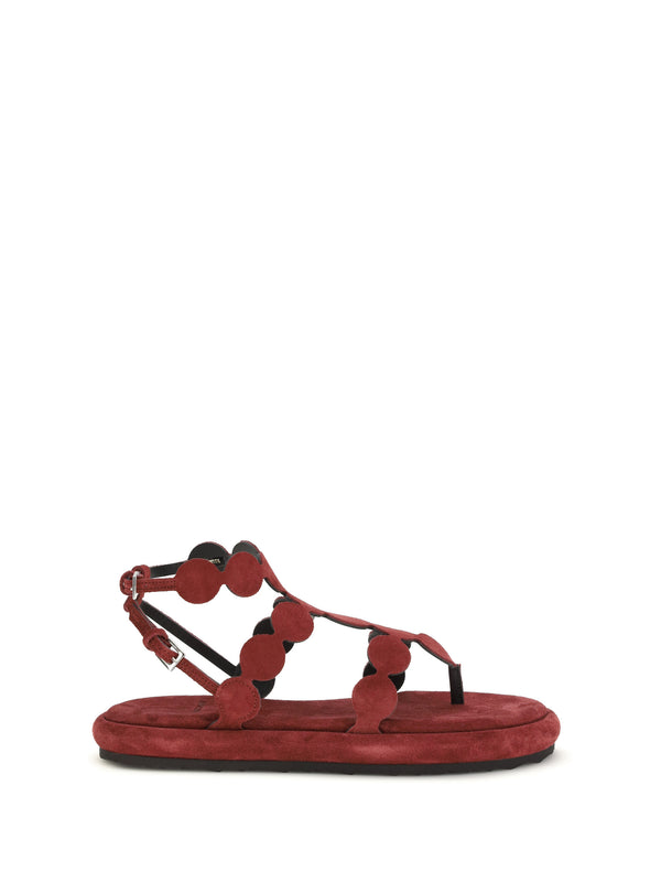 Pierre Hardy Upper: 100% calf leather; Sole: 100% rubber sandal in red