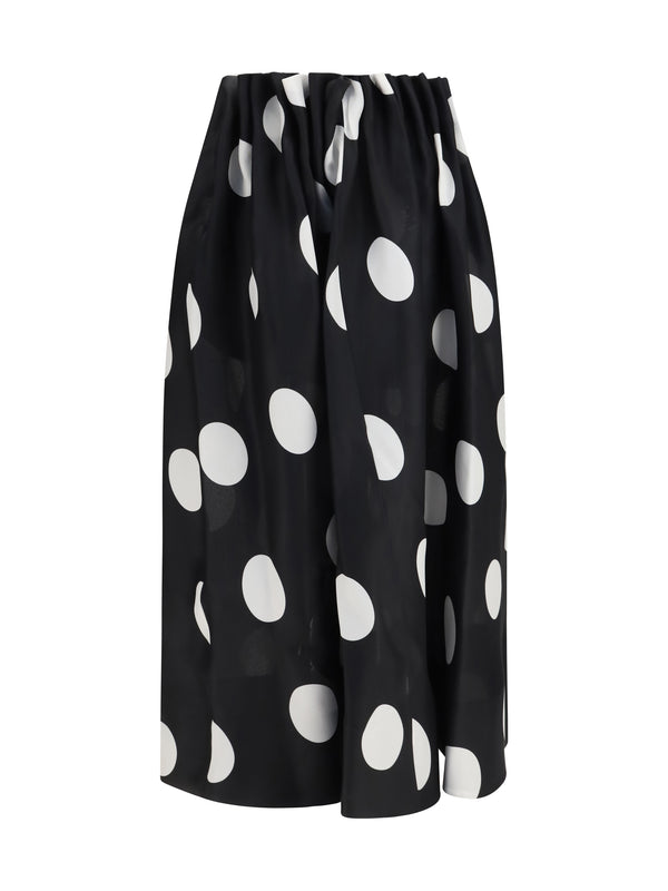 Khaite 100% Silk skirt in black