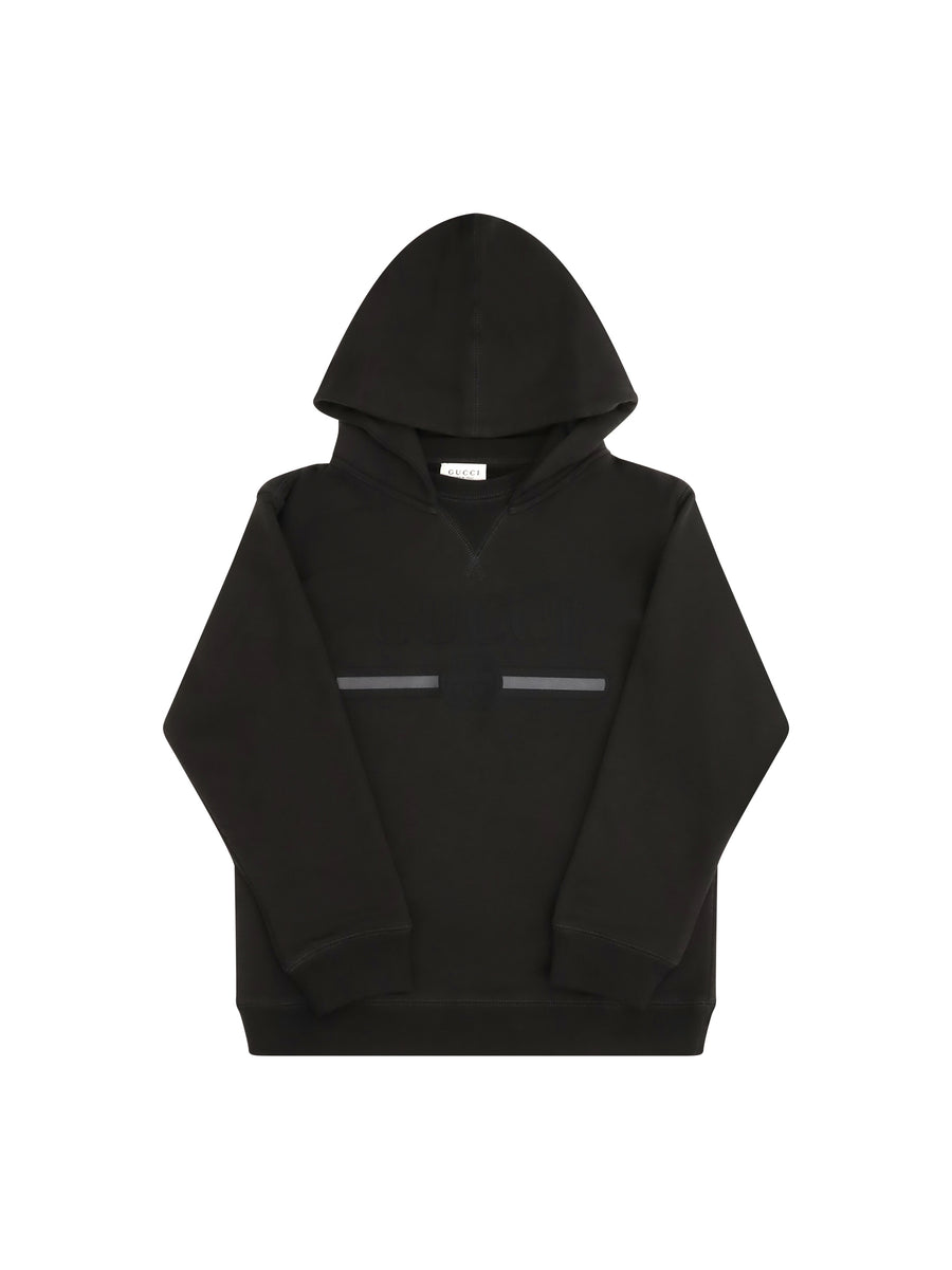 Cotton Hooded Sweatshirt With Print For Boy Dusty Dark Grey/mc Sweatshirts