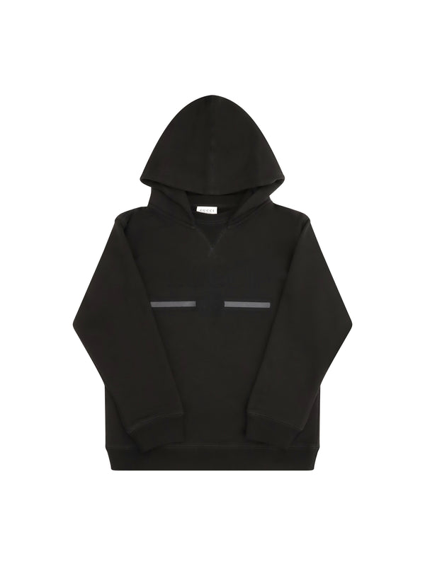 Cotton Hooded Sweatshirt With Print For Boy Dusty Dark Grey/mc Sweatshirts