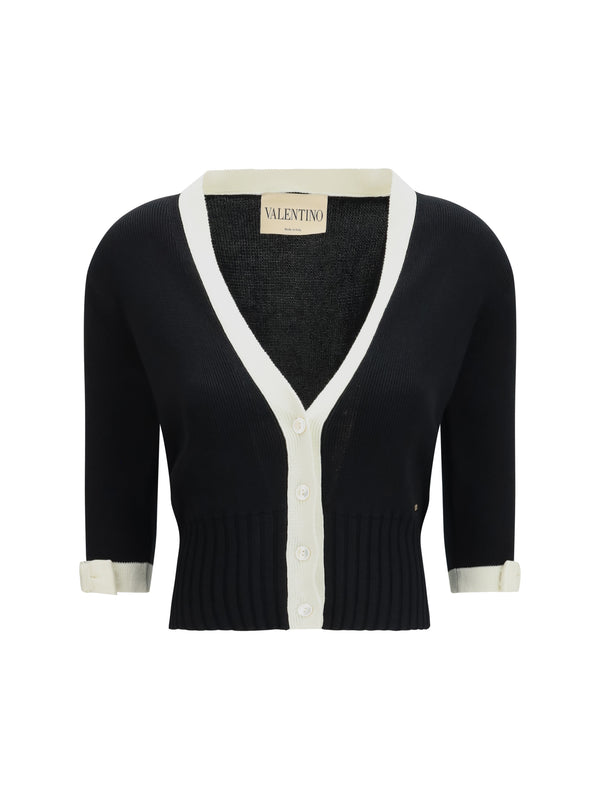 Valentino 100% Cotton cardigan in black