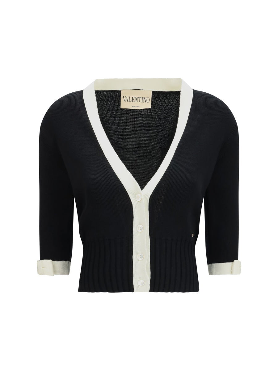 Valentino 100% Cotton cardigan in black